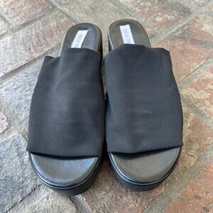 Steve Madden Slinky Black Platform Sandals Size 10